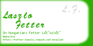 laszlo fetter business card